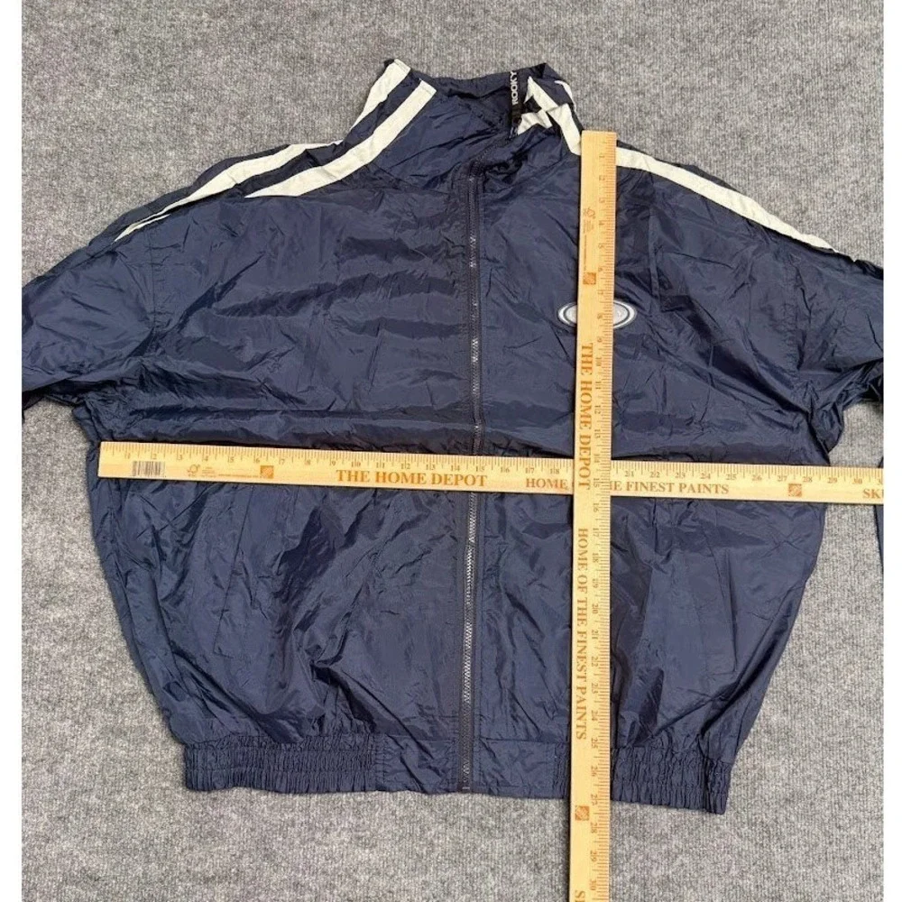 Vintage ROOKY USA Navy Blue White Stripe‎ Athletic Gear Track Jacket XXL - NEW